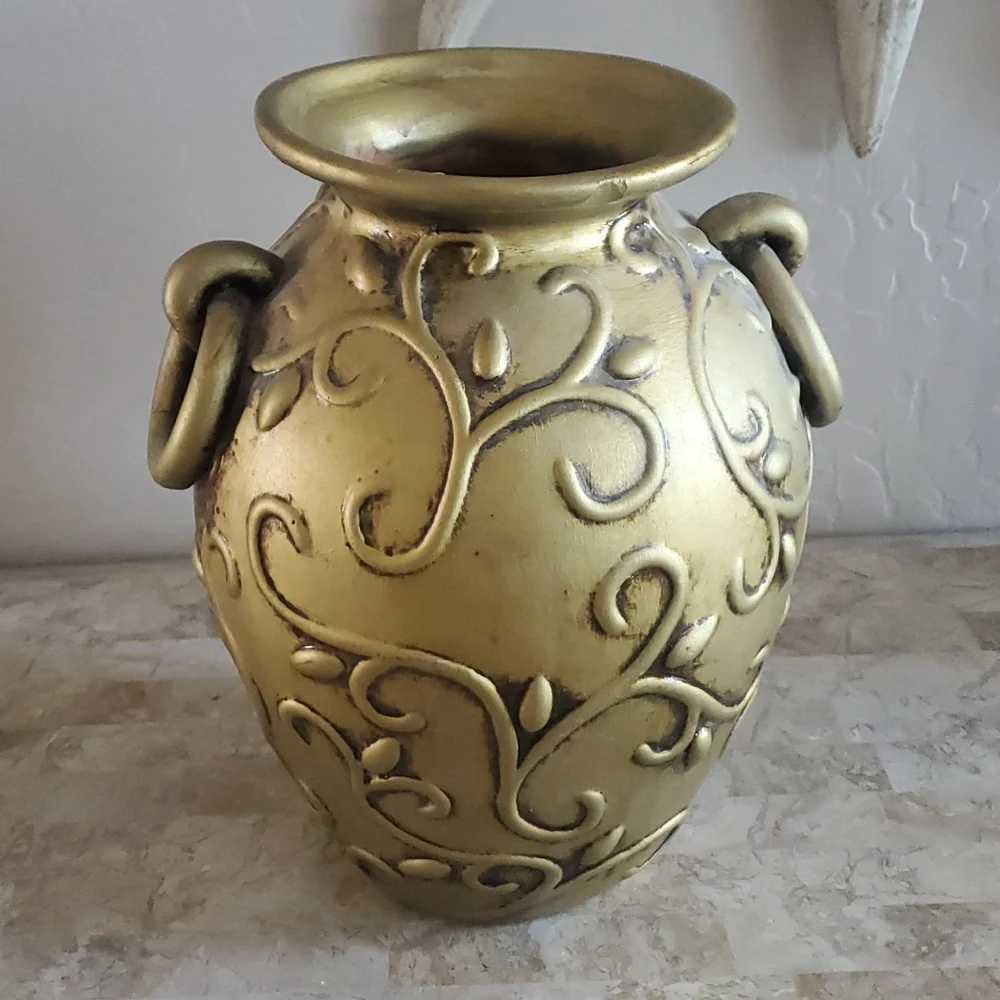 Egyptian Gold/bronze Tone Vase